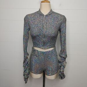 Vintage 90's Madrag sequin shorts set size S/M